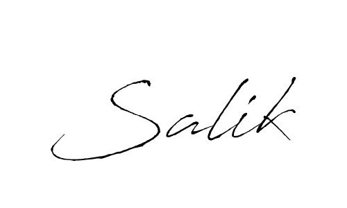 Use a signature maker to create a handwritten signature online. With this signature software, you can design (Antro_Vectra) your own signature for name Salik. Salik signature style 6 images and pictures png