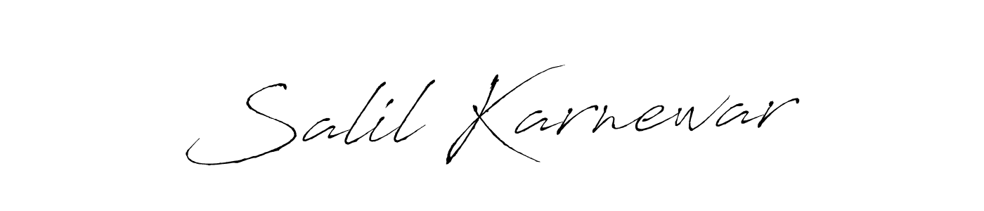 Design your own signature with our free online signature maker. With this signature software, you can create a handwritten (Antro_Vectra) signature for name Salil Karnewar. Salil Karnewar signature style 6 images and pictures png