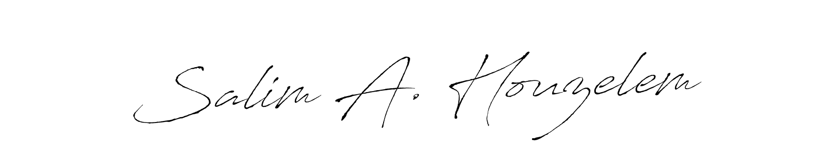 Salim A. Houzelem stylish signature style. Best Handwritten Sign (Antro_Vectra) for my name. Handwritten Signature Collection Ideas for my name Salim A. Houzelem. Salim A. Houzelem signature style 6 images and pictures png