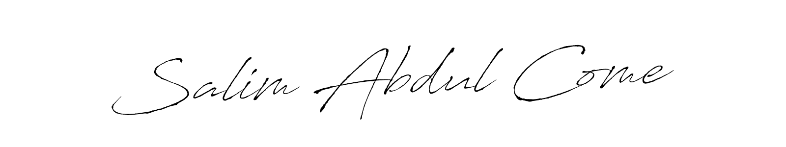 Design your own signature with our free online signature maker. With this signature software, you can create a handwritten (Antro_Vectra) signature for name Salim Abdul Come. Salim Abdul Come signature style 6 images and pictures png