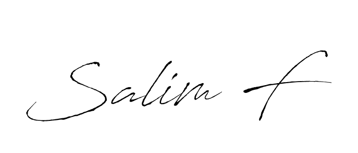 The best way (Antro_Vectra) to make a short signature is to pick only two or three words in your name. The name Salim F include a total of six letters. For converting this name. Salim F signature style 6 images and pictures png