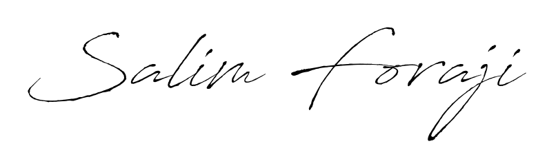 Personalize your online presence with Salim Foraji signature rendered in elegant Antro_Vectra font. Great for website footers and blogs. Salim Foraji signature style 6 images and pictures png