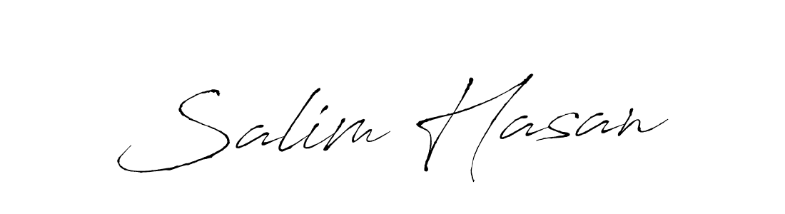 Make a beautiful signature design for name Salim Hasan. With this signature (Antro_Vectra) style, you can create a handwritten signature for free. Salim Hasan signature style 6 images and pictures png
