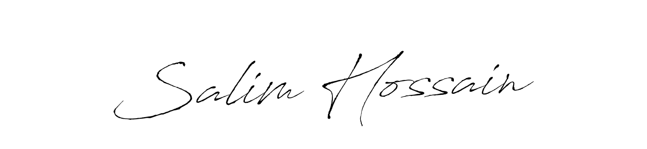 Design your own signature with our free online signature maker. With this signature software, you can create a handwritten (Antro_Vectra) signature for name Salim Hossain. Salim Hossain signature style 6 images and pictures png