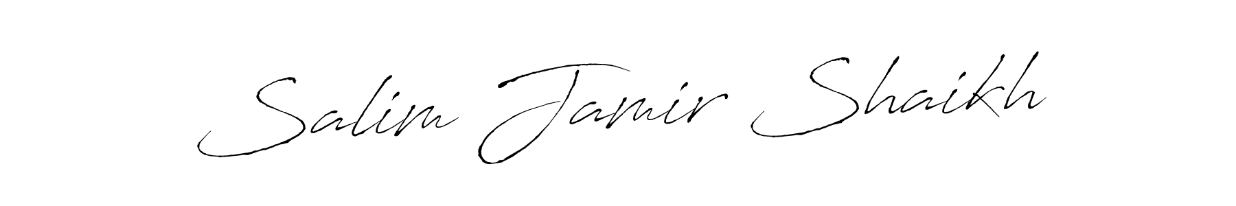 How to make Salim Jamir Shaikh name signature. Use Antro_Vectra style for creating short signs online. This is the latest handwritten sign. Salim Jamir Shaikh signature style 6 images and pictures png