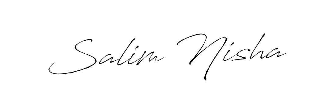 Use a signature maker to create a handwritten signature online. With this signature software, you can design (Antro_Vectra) your own signature for name Salim Nisha. Salim Nisha signature style 6 images and pictures png