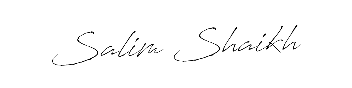 Also we have Salim Shaikh name is the best signature style. Create professional handwritten signature collection using Antro_Vectra autograph style. Salim Shaikh signature style 6 images and pictures png