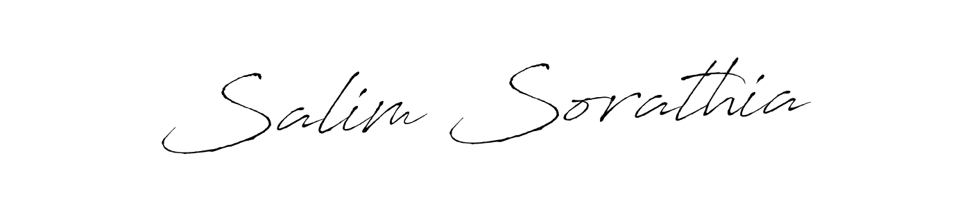 Design your own signature with our free online signature maker. With this signature software, you can create a handwritten (Antro_Vectra) signature for name Salim Sorathia. Salim Sorathia signature style 6 images and pictures png