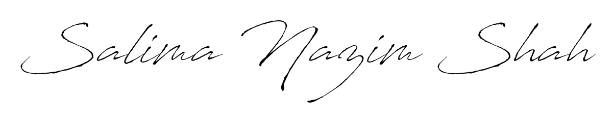 Enhance your business communications with Salima Nazim Shah signature in Antro_Vectra lettering. Clean, modern, and universally compatible. Salima Nazim Shah signature style 6 images and pictures png