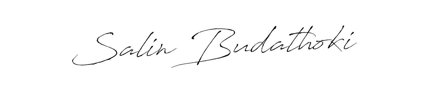 Salin Budathoki stylish signature style. Best Handwritten Sign (Antro_Vectra) for my name. Handwritten Signature Collection Ideas for my name Salin Budathoki. Salin Budathoki signature style 6 images and pictures png