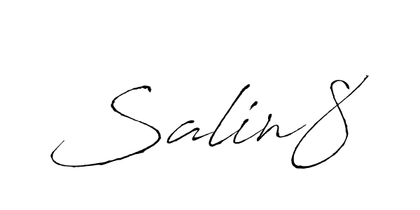 The best way (Antro_Vectra) to make a short signature is to pick only two or three words in your name. The name Salin8 include a total of six letters. For converting this name. Salin8 signature style 6 images and pictures png
