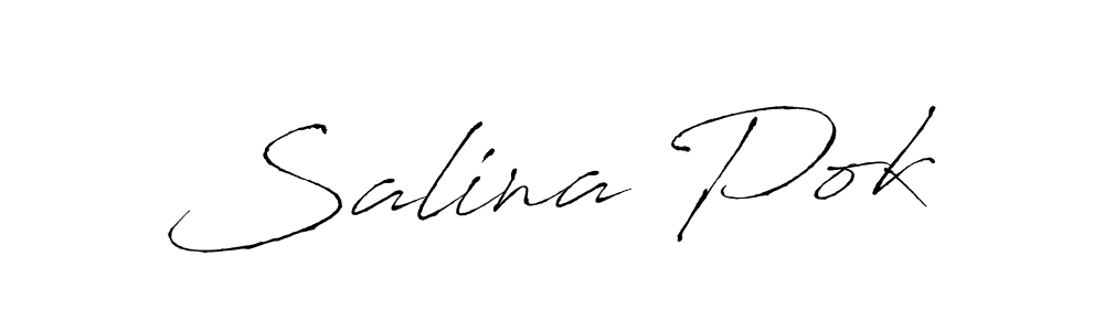 Salina Pok stylish signature style. Best Handwritten Sign (Antro_Vectra) for my name. Handwritten Signature Collection Ideas for my name Salina Pok. Salina Pok signature style 6 images and pictures png