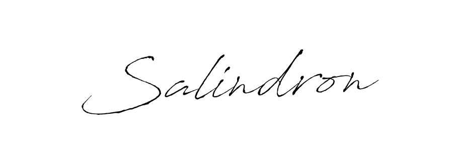 Make a beautiful signature design for name Salindron. With this signature (Antro_Vectra) style, you can create a handwritten signature for free. Salindron signature style 6 images and pictures png