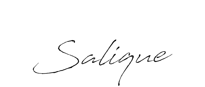 Salique stylish signature style. Best Handwritten Sign (Antro_Vectra) for my name. Handwritten Signature Collection Ideas for my name Salique. Salique signature style 6 images and pictures png