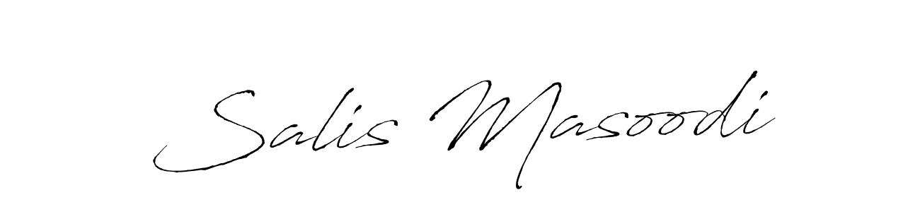 Make a beautiful signature design for name Salis Masoodi. With this signature (Antro_Vectra) style, you can create a handwritten signature for free. Salis Masoodi signature style 6 images and pictures png