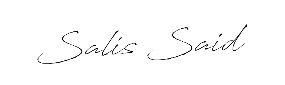 Design your own signature with our free online signature maker. With this signature software, you can create a handwritten (Antro_Vectra) signature for name Salis Said. Salis Said signature style 6 images and pictures png