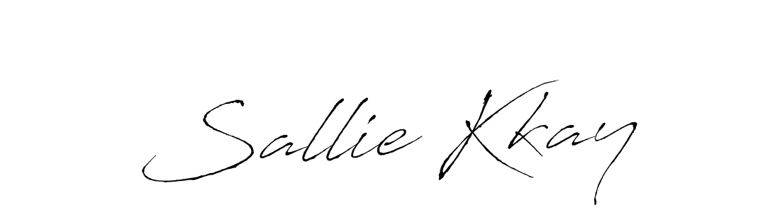 Make a beautiful signature design for name Sallie Kkay. With this signature (Antro_Vectra) style, you can create a handwritten signature for free. Sallie Kkay signature style 6 images and pictures png