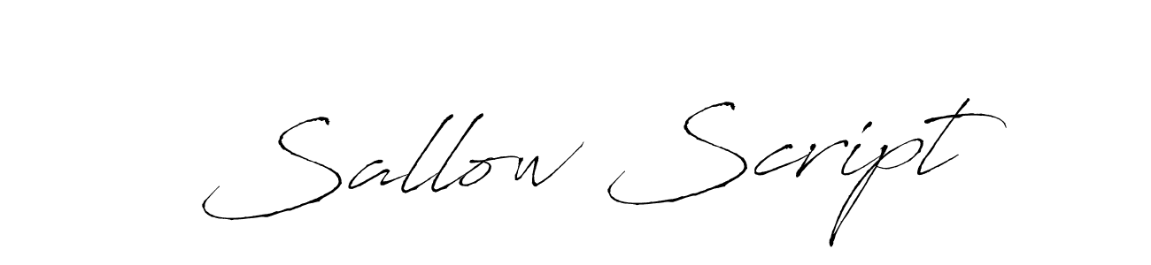Also we have Sallow Script name is the best signature style. Create professional handwritten signature collection using Antro_Vectra autograph style. Sallow Script signature style 6 images and pictures png
