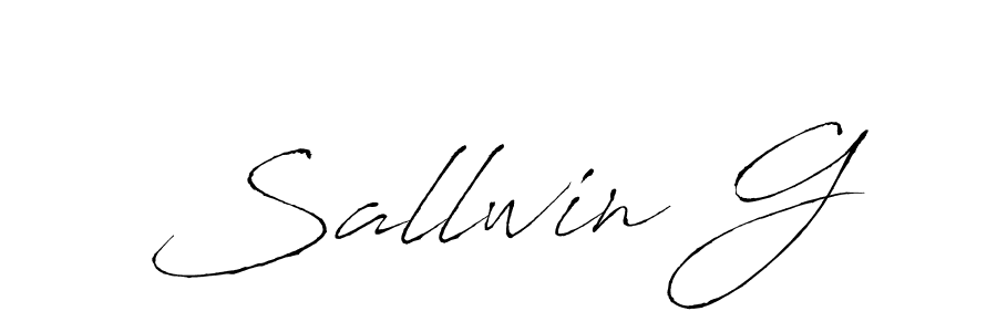 Also we have Sallwin G name is the best signature style. Create professional handwritten signature collection using Antro_Vectra autograph style. Sallwin G signature style 6 images and pictures png
