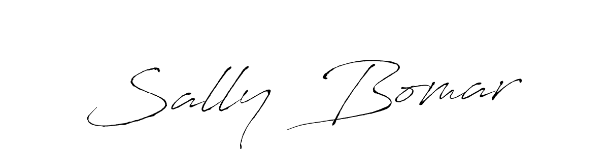 How to make Sally  Bomar name signature. Use Antro_Vectra style for creating short signs online. This is the latest handwritten sign. Sally  Bomar signature style 6 images and pictures png