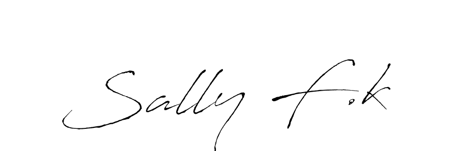 How to make Sally F.k name signature. Use Antro_Vectra style for creating short signs online. This is the latest handwritten sign. Sally F.k signature style 6 images and pictures png