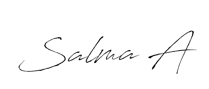 if you are searching for the best signature style for your name Salma A. so please give up your signature search. here we have designed multiple signature styles  using Antro_Vectra. Salma A signature style 6 images and pictures png