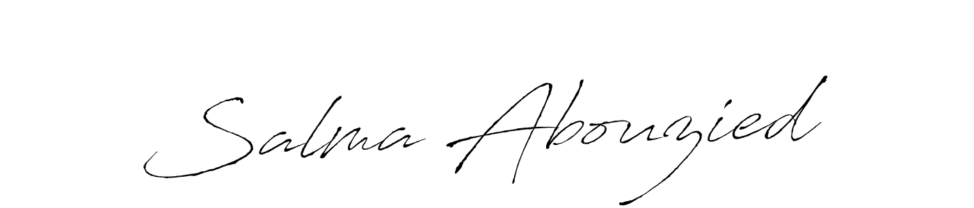 The best way (Antro_Vectra) to make a short signature is to pick only two or three words in your name. The name Salma Abouzied include a total of six letters. For converting this name. Salma Abouzied signature style 6 images and pictures png