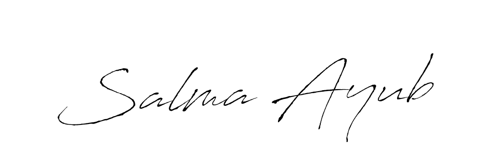 How to make Salma Ayub signature? Antro_Vectra is a professional autograph style. Create handwritten signature for Salma Ayub name. Salma Ayub signature style 6 images and pictures png