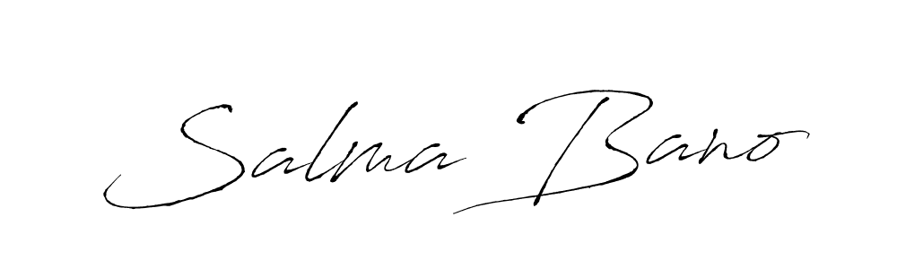 You should practise on your own different ways (Antro_Vectra) to write your name (Salma Bano) in signature. don't let someone else do it for you. Salma Bano signature style 6 images and pictures png