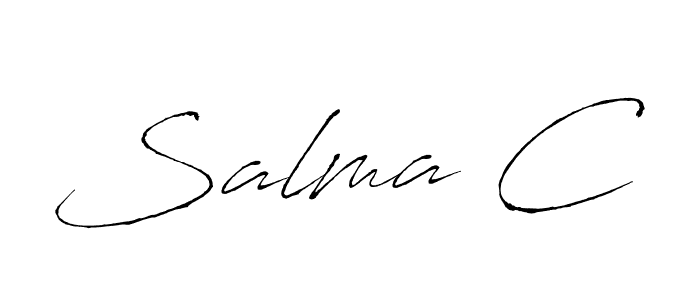 The best way (Antro_Vectra) to make a short signature is to pick only two or three words in your name. The name Salma C include a total of six letters. For converting this name. Salma C signature style 6 images and pictures png