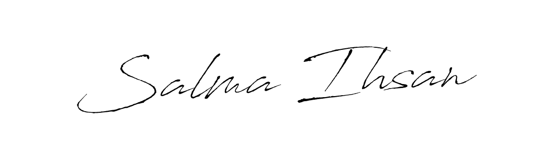 How to make Salma Ihsan signature? Antro_Vectra is a professional autograph style. Create handwritten signature for Salma Ihsan name. Salma Ihsan signature style 6 images and pictures png