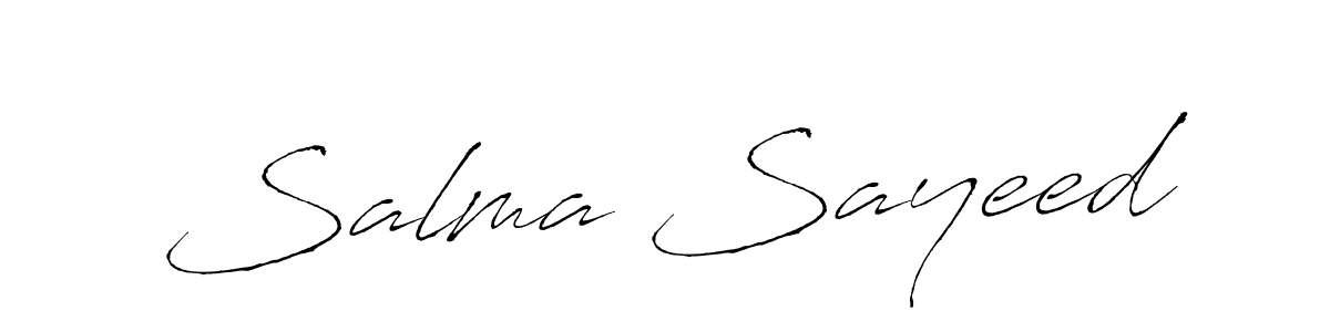 The best way (Antro_Vectra) to make a short signature is to pick only two or three words in your name. The name Salma Sayeed include a total of six letters. For converting this name. Salma Sayeed signature style 6 images and pictures png