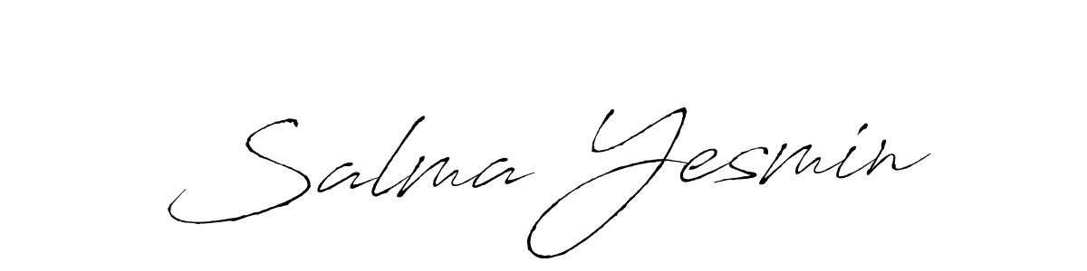 Antro_Vectra is a professional signature style that is perfect for those who want to add a touch of class to their signature. It is also a great choice for those who want to make their signature more unique. Get Salma Yesmin name to fancy signature for free. Salma Yesmin signature style 6 images and pictures png