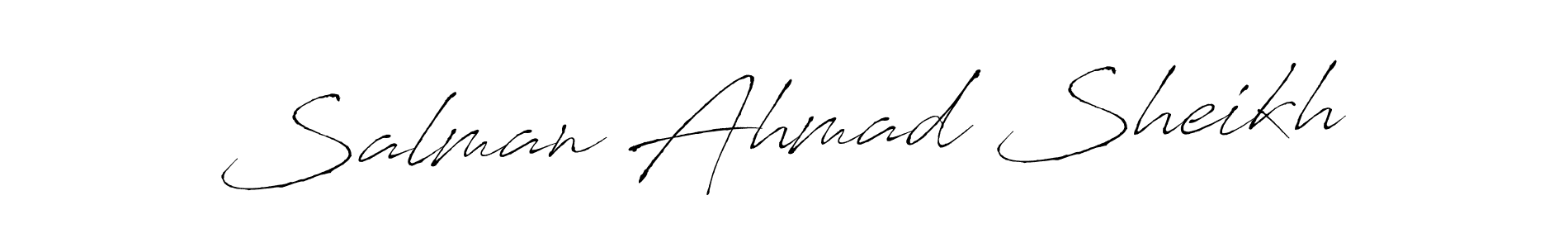 How to make Salman Ahmad Sheikh name signature. Use Antro_Vectra style for creating short signs online. This is the latest handwritten sign. Salman Ahmad Sheikh signature style 6 images and pictures png