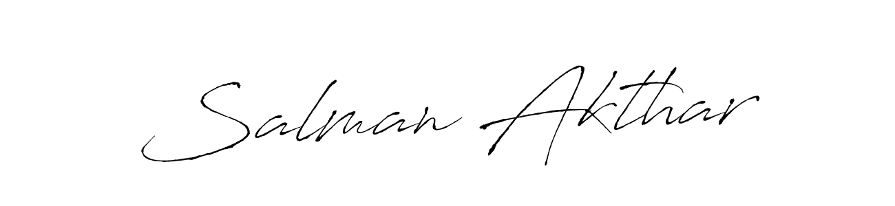 Similarly Antro_Vectra is the best handwritten signature design. Signature creator online .You can use it as an online autograph creator for name Salman Akthar. Salman Akthar signature style 6 images and pictures png
