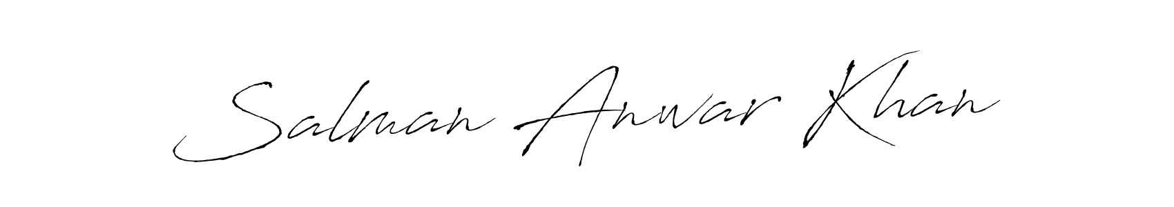 Make a beautiful signature design for name Salman Anwar Khan. With this signature (Antro_Vectra) style, you can create a handwritten signature for free. Salman Anwar Khan signature style 6 images and pictures png