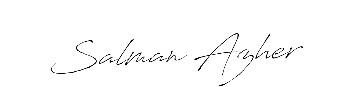 You should practise on your own different ways (Antro_Vectra) to write your name (Salman Azher) in signature. don't let someone else do it for you. Salman Azher signature style 6 images and pictures png