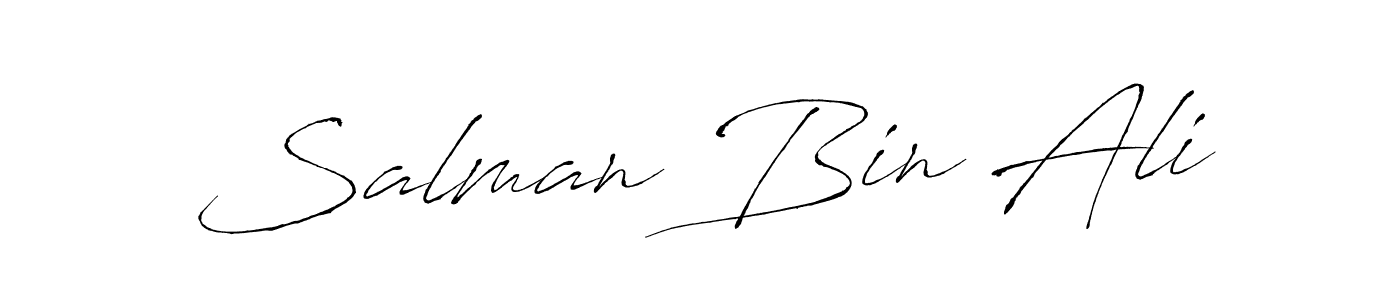 Design your own signature with our free online signature maker. With this signature software, you can create a handwritten (Antro_Vectra) signature for name Salman Bin Ali. Salman Bin Ali signature style 6 images and pictures png