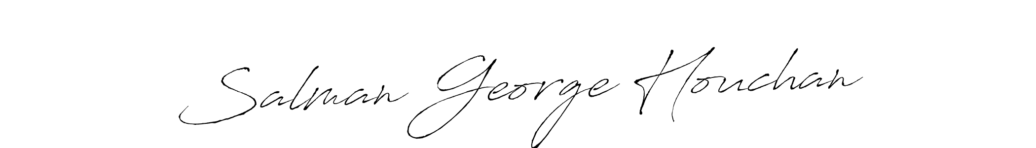 You should practise on your own different ways (Antro_Vectra) to write your name (Salman George Houchan) in signature. don't let someone else do it for you. Salman George Houchan signature style 6 images and pictures png