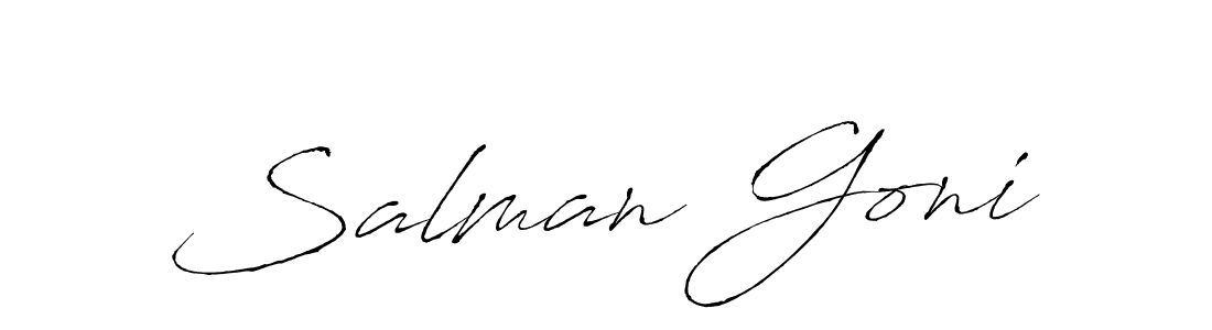 How to make Salman Goni signature? Antro_Vectra is a professional autograph style. Create handwritten signature for Salman Goni name. Salman Goni signature style 6 images and pictures png