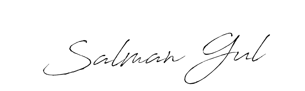 Salman Gul stylish signature style. Best Handwritten Sign (Antro_Vectra) for my name. Handwritten Signature Collection Ideas for my name Salman Gul. Salman Gul signature style 6 images and pictures png