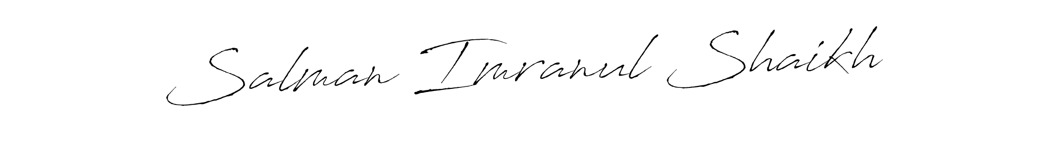 The best way (Antro_Vectra) to make a short signature is to pick only two or three words in your name. The name Salman Imranul Shaikh include a total of six letters. For converting this name. Salman Imranul Shaikh signature style 6 images and pictures png