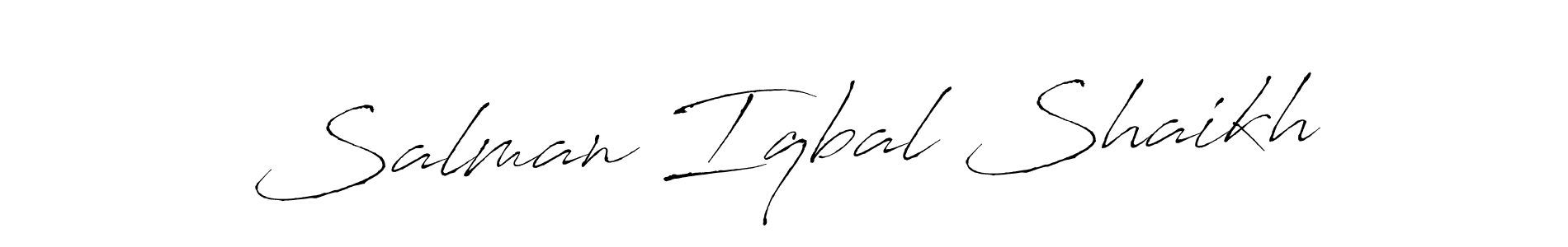 How to make Salman Iqbal Shaikh name signature. Use Antro_Vectra style for creating short signs online. This is the latest handwritten sign. Salman Iqbal Shaikh signature style 6 images and pictures png