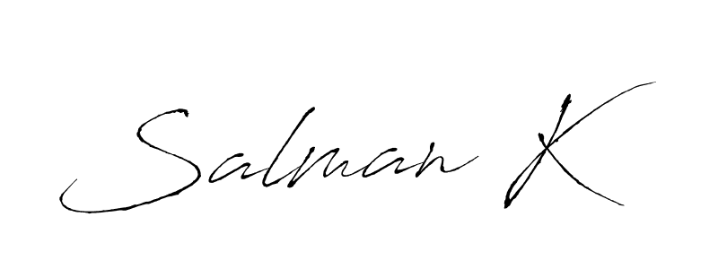 Also we have Salman K name is the best signature style. Create professional handwritten signature collection using Antro_Vectra autograph style. Salman K signature style 6 images and pictures png