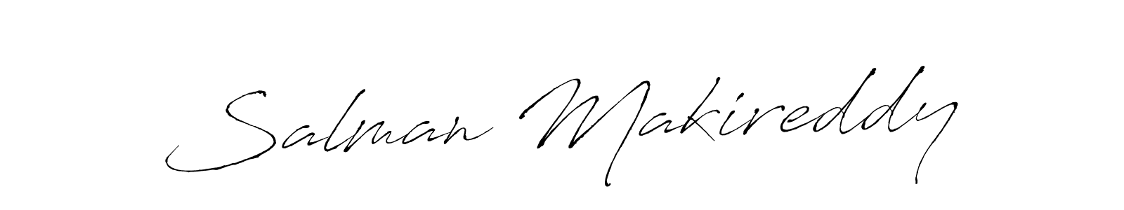 Create a beautiful signature design for name Salman Makireddy. With this signature (Antro_Vectra) fonts, you can make a handwritten signature for free. Salman Makireddy signature style 6 images and pictures png