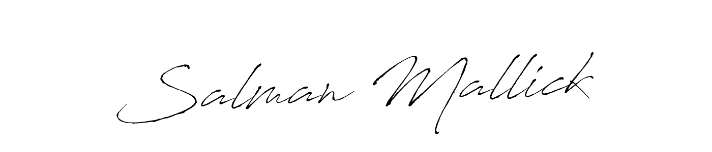 How to make Salman Mallick name signature. Use Antro_Vectra style for creating short signs online. This is the latest handwritten sign. Salman Mallick signature style 6 images and pictures png