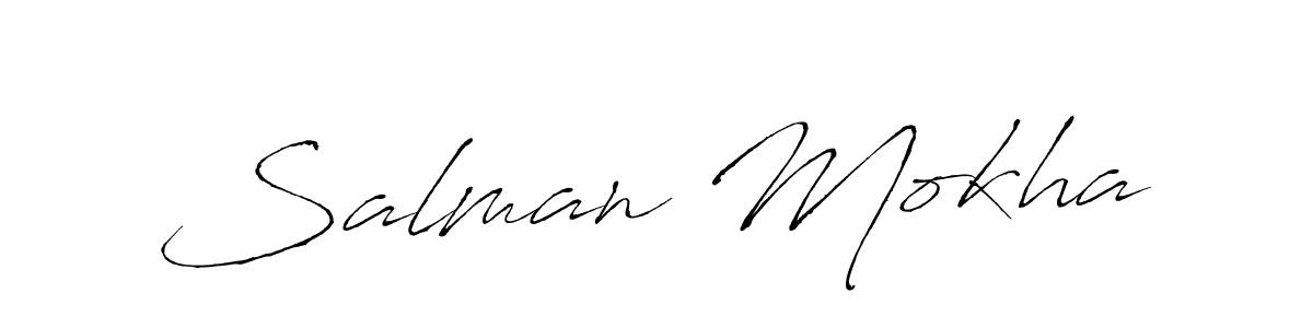 Antro_Vectra is a professional signature style that is perfect for those who want to add a touch of class to their signature. It is also a great choice for those who want to make their signature more unique. Get Salman Mokha name to fancy signature for free. Salman Mokha signature style 6 images and pictures png