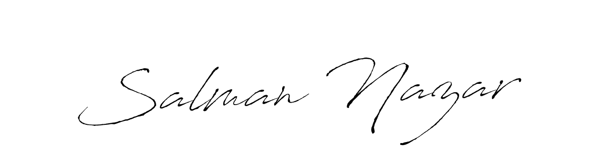 You should practise on your own different ways (Antro_Vectra) to write your name (Salman Nazar) in signature. don't let someone else do it for you. Salman Nazar signature style 6 images and pictures png