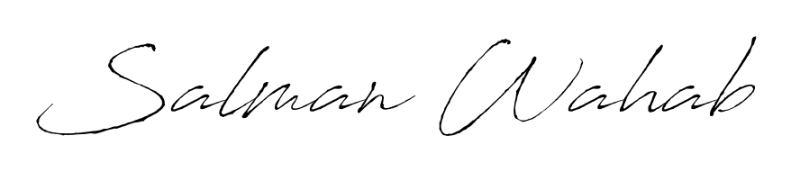 Generate high-definition signature styles for Salman Wahab. The Antro_Vectra typeface ensures crisp legibility and sophisticated design. Salman Wahab signature style 6 images and pictures png