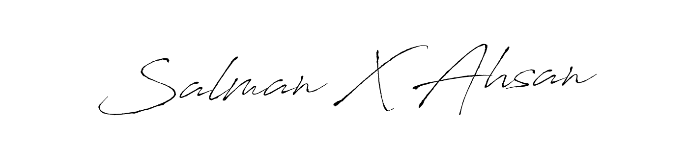 Design your own signature with our free online signature maker. With this signature software, you can create a handwritten (Antro_Vectra) signature for name Salman X Ahsan. Salman X Ahsan signature style 6 images and pictures png